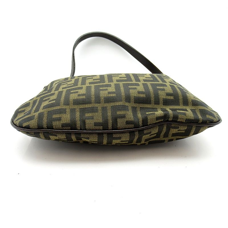 Fendi Zucca Shoulder Bag Canvas Leather Brown — view 6