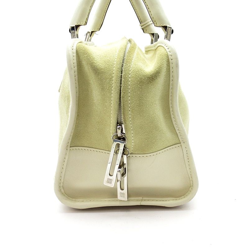 Loewe Amazona 28 Suede Leather Handbag Beige — view 5