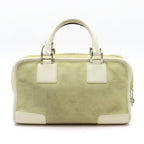 Loewe Amazona 28 Suede Leather Handbag Beige — view 4