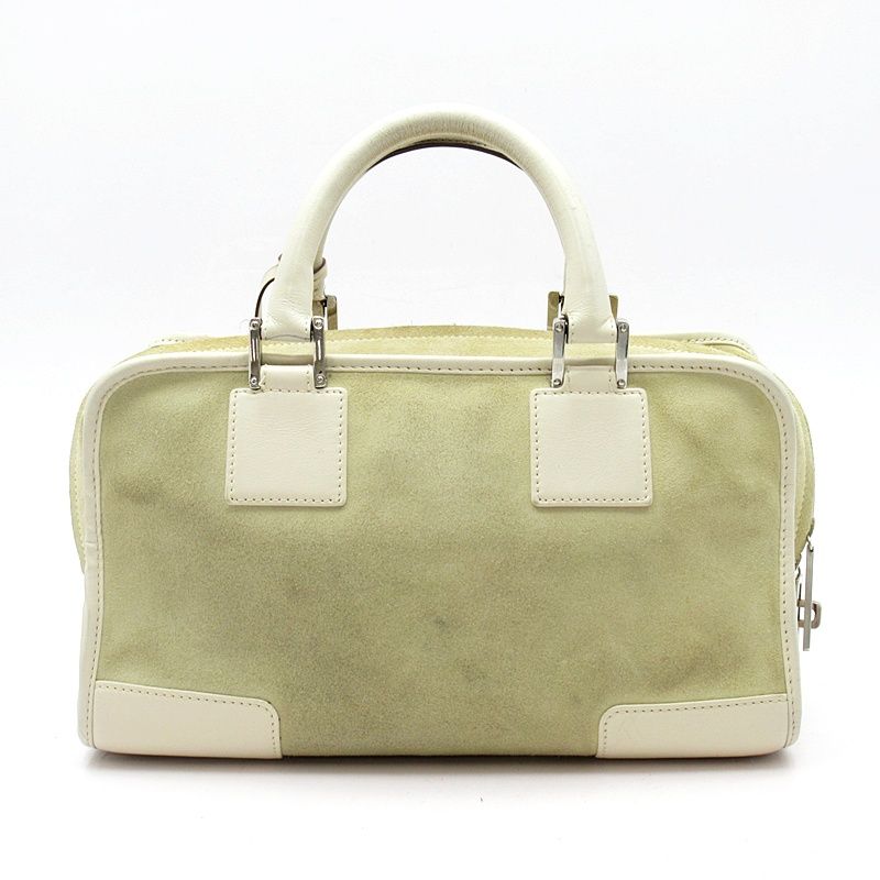 Loewe Amazona 28 Suede Leather Handbag Beige — view 4