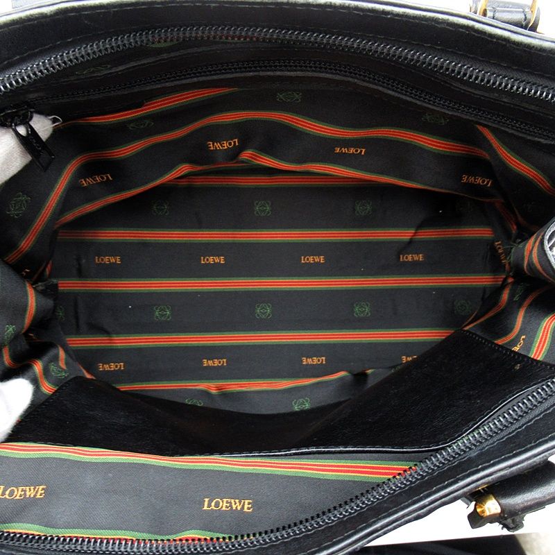 Loewe Anagram Handbag Leather Black — view 7