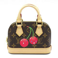 Louis Vuitton LV Takashi Murakami Nano Alma Monogram Handbag Brown