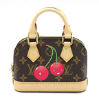 Louis Vuitton LV Takashi Murakami Nano Alma Monogram Handbag Brown
