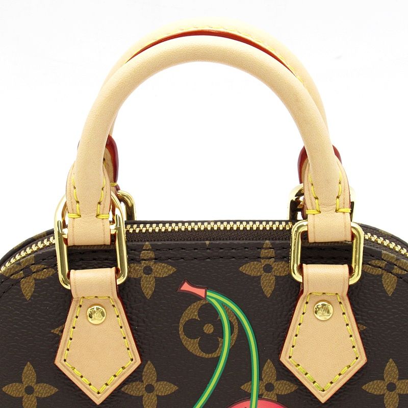 Louis Vuitton LV Takashi Murakami Nano Alma Monogram Handbag Brown — view 2