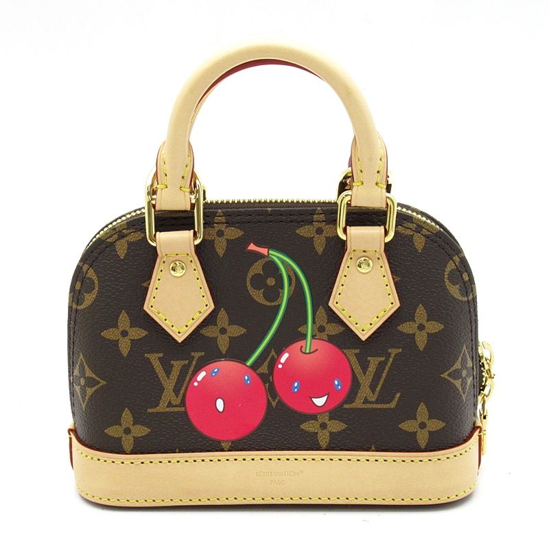 Louis Vuitton LV Takashi Murakami Nano Alma Monogram Handbag Brown — view 4