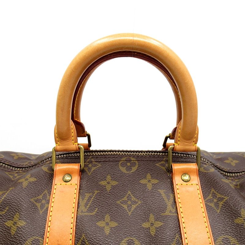 Louis Vuitton Keepall Bandouliere 45 Monogram Boston Bag Brown — view 2