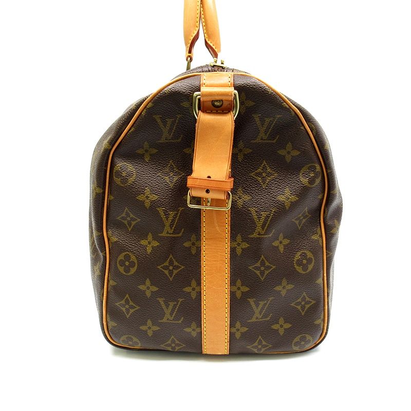 Louis Vuitton Keepall Bandouliere 45 Monogram Boston Bag Brown — view 3