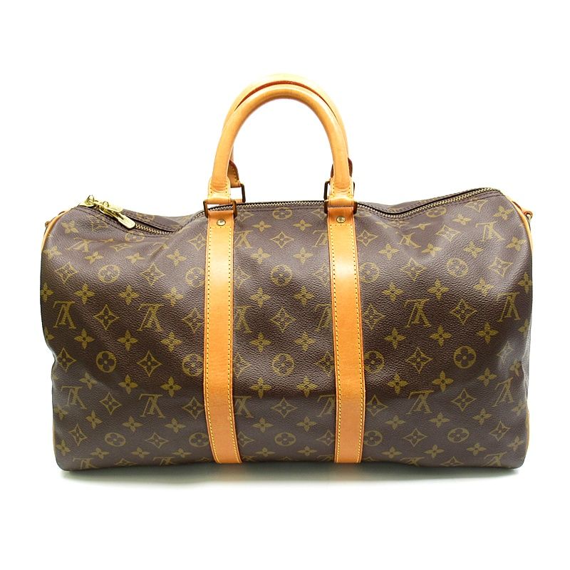 Louis Vuitton Keepall Bandouliere 45 Monogram Boston Bag Brown — view 4