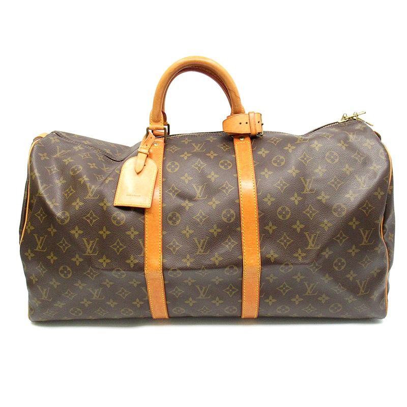 Louis Vuitton Keepall 55 Monogram Boston Bag Brown
