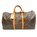Louis Vuitton Keepall 55 Monogram Boston Bag Brown