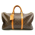 Louis Vuitton Keepall Bandouliere 50 Monogram Boston Bag Brown