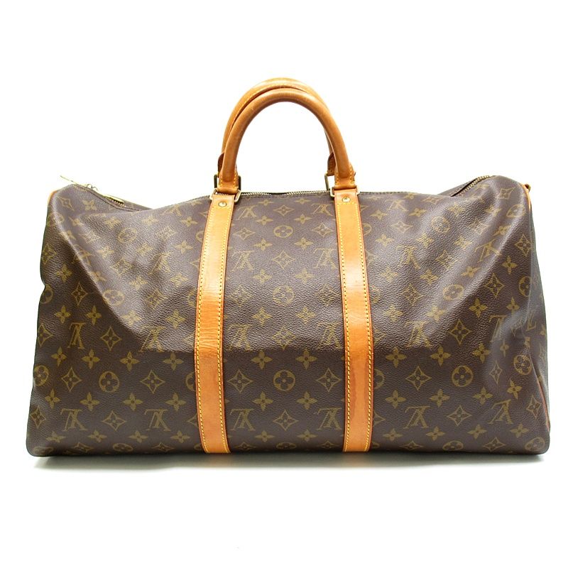 Louis Vuitton Keepall Bandouliere 50 Monogram Boston Bag Brown — view 4