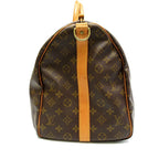 Louis Vuitton Keepall Bandouliere 50 Monogram Boston Bag Brown — view 3