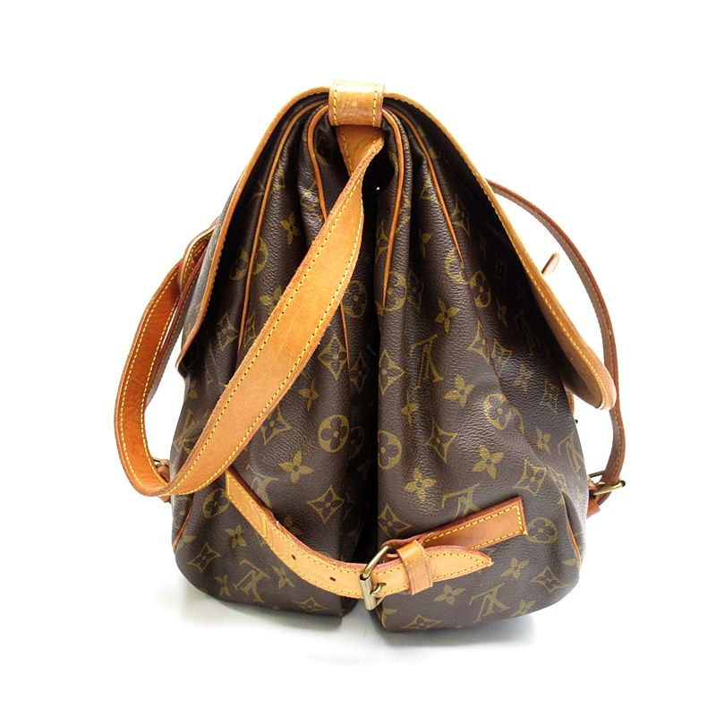 Louis Vuitton Saumur 43 Monogram Shoulder Bag Brown — view 3