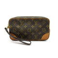 Louis Vuitton Marly Dragonne PM Monogram Clutch Brown