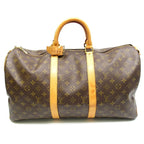 Louis Vuitton Keepall 50 Monogram Boston Bag Brown