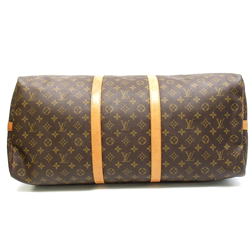 Louis Vuitton Keepall Bandouliere 60 Monogram Boston Bag Brown — view 6