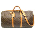Louis Vuitton Keepall Bandouliere 60 Monogram Boston Bag Brown
