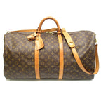 Louis Vuitton Keepall Bandouliere 60 Monogram Boston Bag Brown