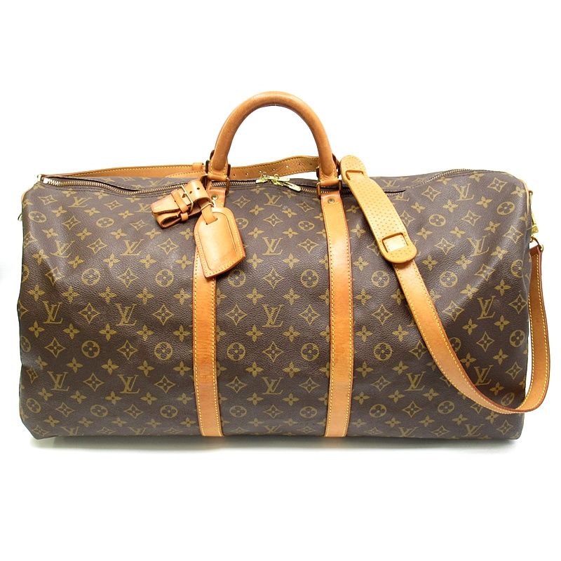 Louis Vuitton Keepall Bandouliere 60 Monogram Boston Bag Brown