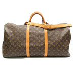 Louis Vuitton Keepall Bandouliere 60 Monogram Boston Bag Brown — view 4