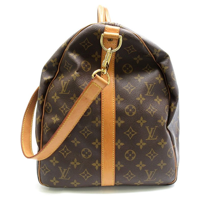 Louis Vuitton Keepall Bandouliere 60 Monogram Boston Bag Brown — view 3