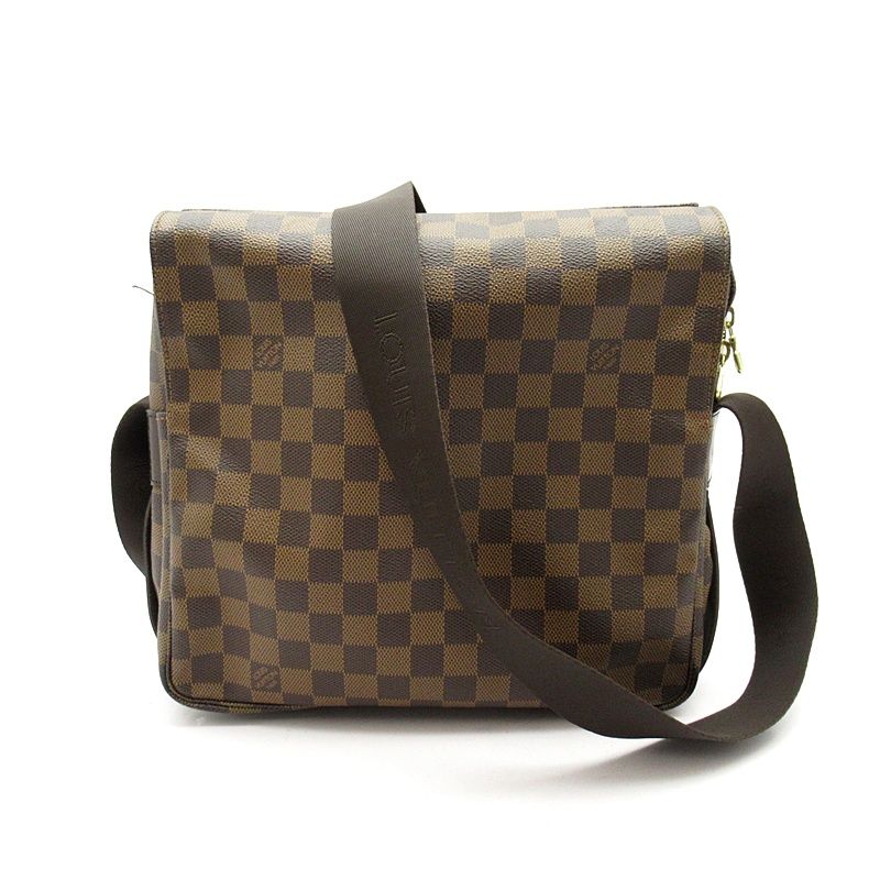 Louis Vuitton Naviglio Damier Shoulder Bag Brown
