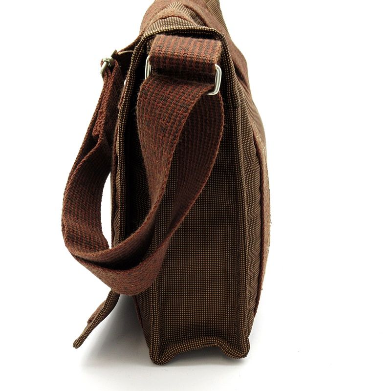 Hermes Her Line Besace PM Canvas Shoulder Bag Brown — view 3