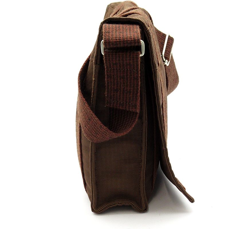 Hermes Her Line Besace PM Canvas Shoulder Bag Brown — view 5
