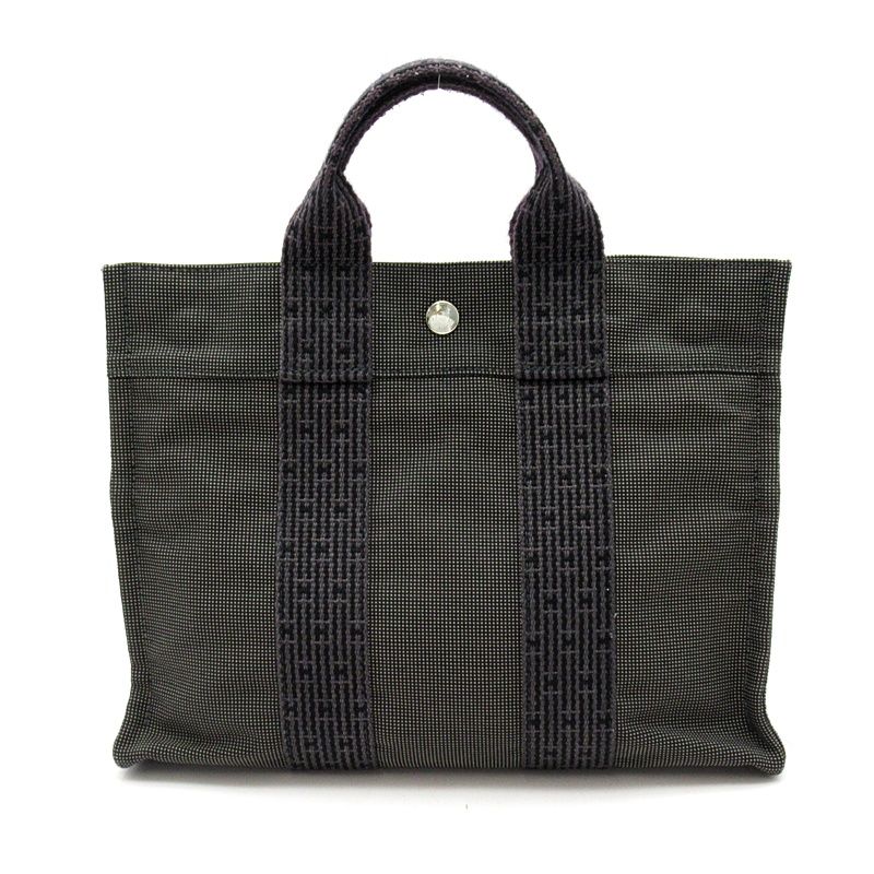 Hermes Her Line Tote PM Canvas Gray
