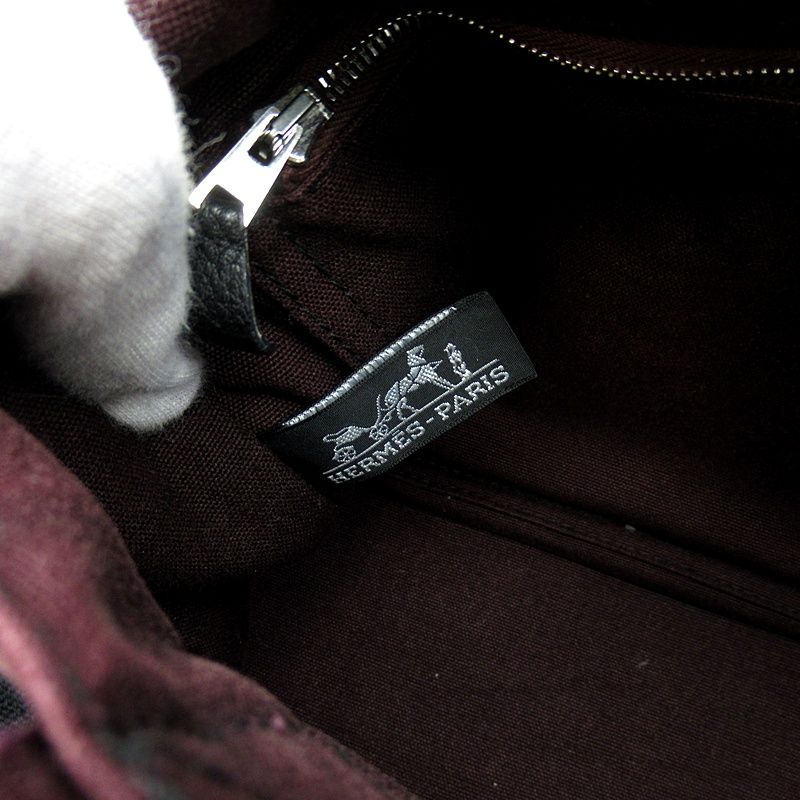 Hermes Fourre Tout PM Canvas Tote Black — view 8
