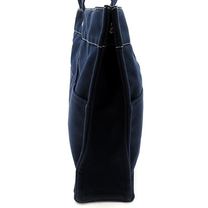 Hermes Deauville MM Canvas Tote Navy — view 3