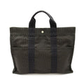 Hermes Her Line Tote MM Canvas Black Gray