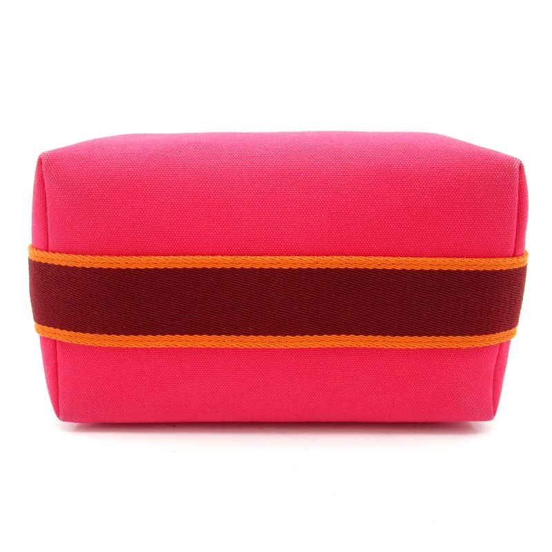 Hermes Bride-a-Brac PM Cotton Canvas Bag Hibiscus — view 6
