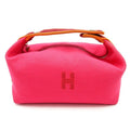 Hermes Bride-a-Brac PM Cotton Canvas Bag Hibiscus