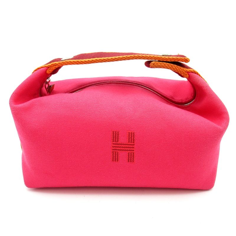 Hermes Bride-a-Brac PM Cotton Canvas Bag Hibiscus