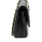 Chanel Quilted 25 Double Flap Lambskin Shoulder Bag Black — view 5