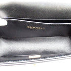 Chanel Boy Chain Shoulder Bag Caviar Leather Black — view 7