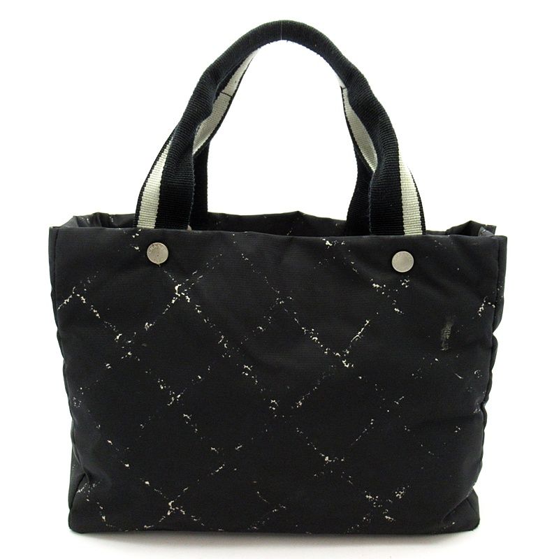 Chanel Travel Line Tote MM Nylon Black