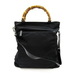 Gucci Bambu Handbag Nylon Black