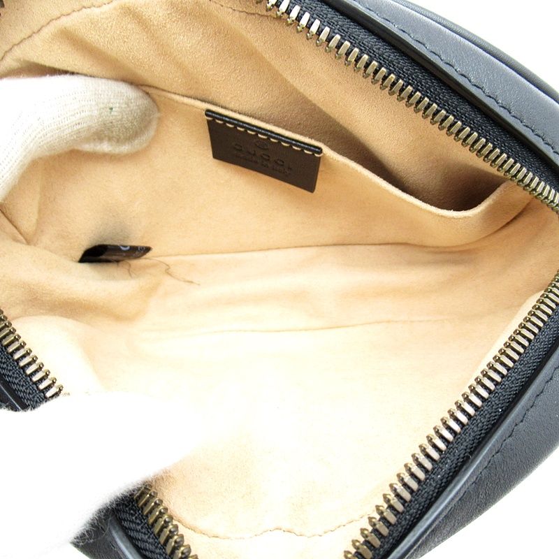 Gucci GG Marmont Waist Pouch Belt Bag Leather Black — view 7