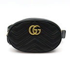 Gucci GG Marmont Waist Pouch Belt Bag Leather Black