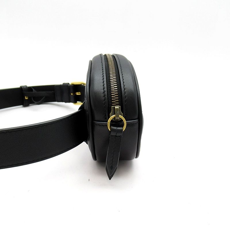 Gucci GG Marmont Waist Pouch Belt Bag Leather Black — view 5