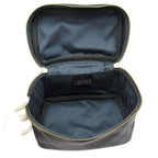 Gucci Cosmetic Vanity Bag GG Canvas Leather Bag Black — view 7