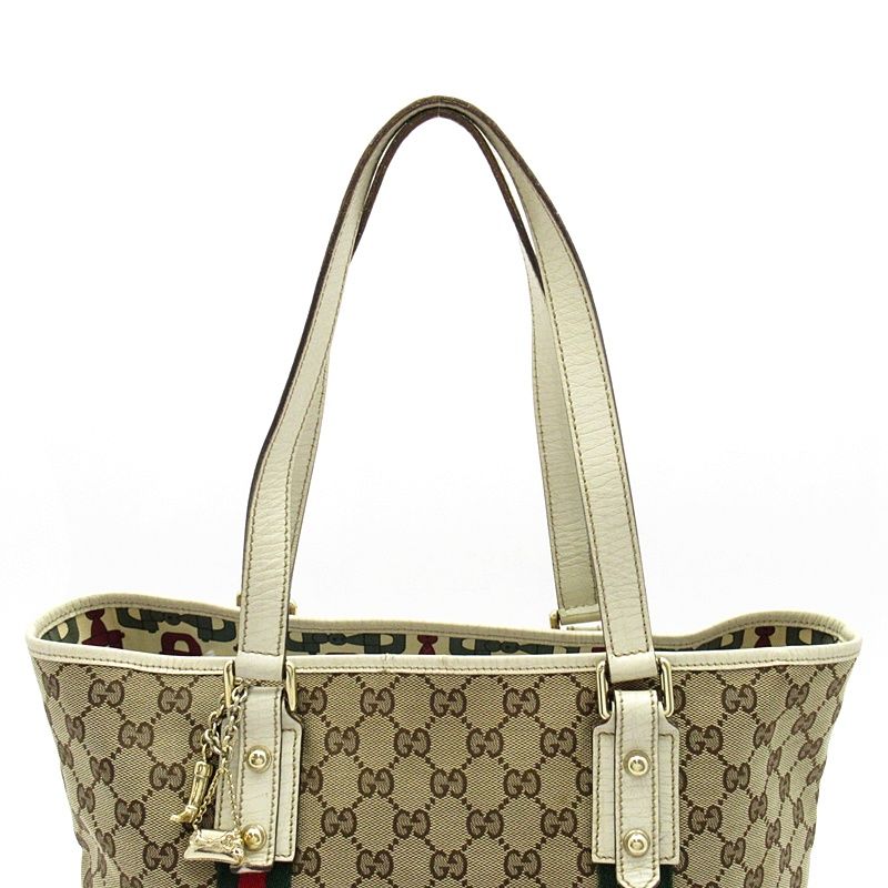 Gucci Sherry Line Tote GG Canvas Leather Beige — view 2