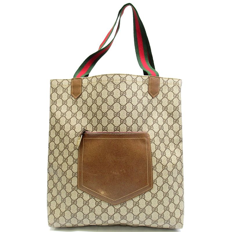 Gucci Vintage Sherry Line Tote Beige