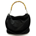Gucci Bambu 2-Way Handbag 001 Nylon Canvas Black