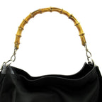 Gucci Bambu 2-Way Handbag 001 Nylon Canvas Black — view 2