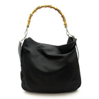 Gucci Bambu 2-Way Handbag 001 Nylon Canvas Black — view 4