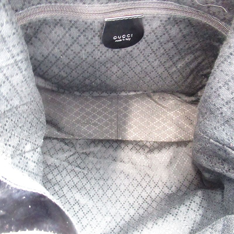 Gucci Bambu 2-Way Handbag 001 Nylon Canvas Black — view 7